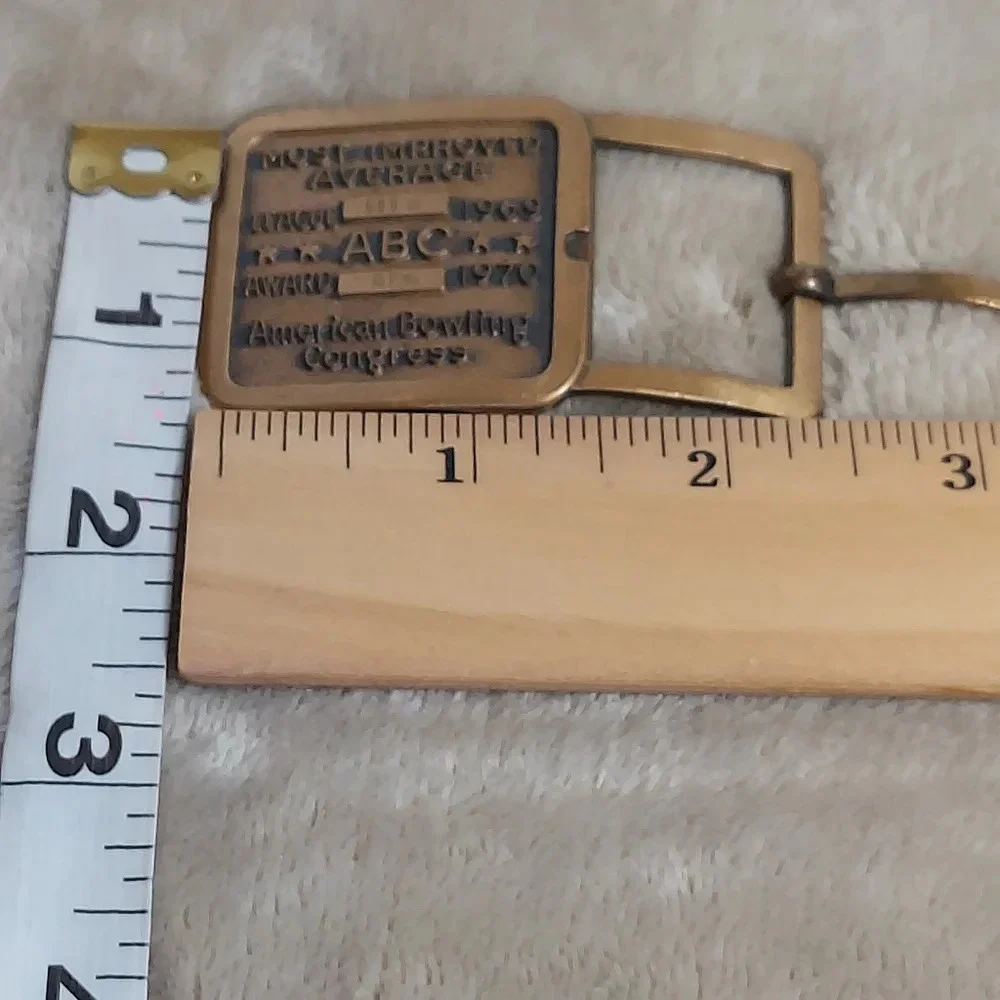 Vtg‎ American Bowling Congress 1969 Most Improved Bowler Official Belt Buckle